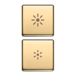 22751.3.82 2 butoane cu simbol reglaj VIMAR Eikon Exe Flat auriu