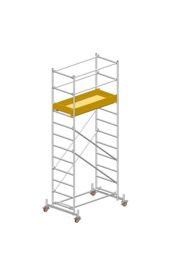 schela din aluminiu modulara cu prindere cu cleme millenium svelt, schela metalica, строительные леса из алюминия