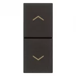 Doi pulsanti interblocati NO+NO 10A culoarea neagra, Vimar LINEA