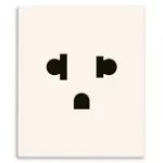 30248.B Розетка 2P+E 16A USA+EU SICURY 1м белая, Vimar LINEA