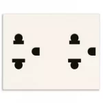 30249.B Розетка двойная 2P+TUSA+EU SICURY белая, Vimar LINEA