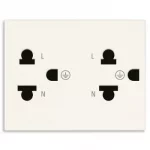 30249.THB Priza dubla 2P+T16A Thai SICURY alb, Vimar LINEA