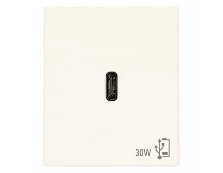 30298.B Priza USB-C PD 30W alb, Vimar LINEA