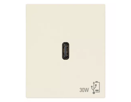 Priza USB-C PD 30W alba, Vimar LINEA