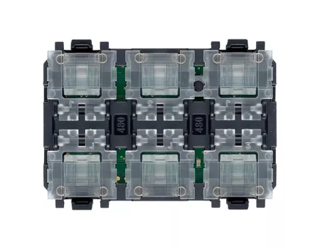 30407 6 кнопок-выключателей на 3 модуля 1P NO 24V, Vimar LINEA