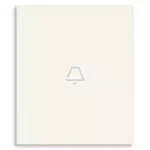 31000A.2CB Tasta axiala simbol clopotel modulara alba 2M, Vimar LINEA