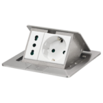 Выдвижная розетка Vimar V54303N - Встраиваемый в пол блок с двумя розетками NEVE на 3 модуля