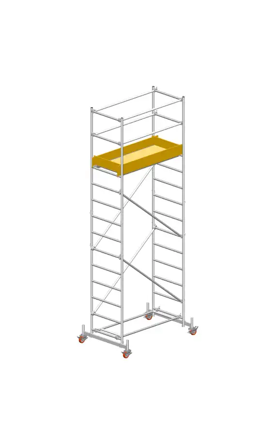 schela din aluminiu modulara cu prindere cu cleme millenium svelt, schela metalica, строительные леса из алюминия