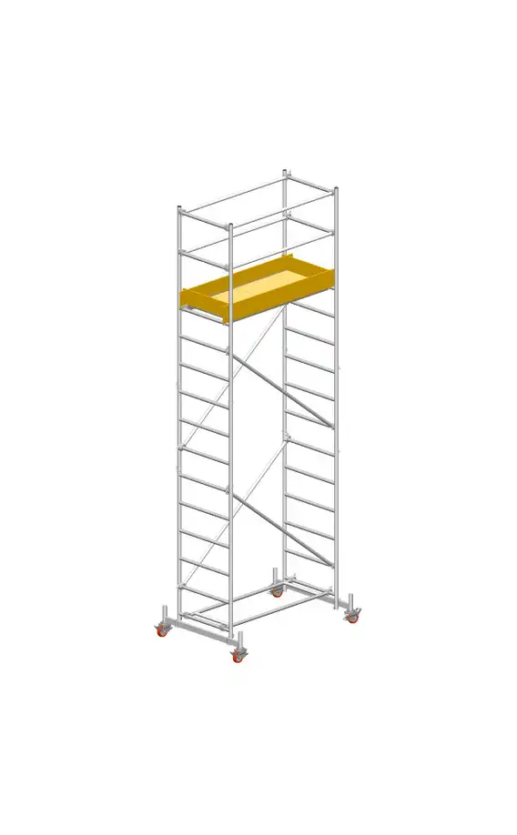 schela din aluminiu modulara cu prindere cu cleme millenium svelt, schela metalica, строительные леса из алюминия