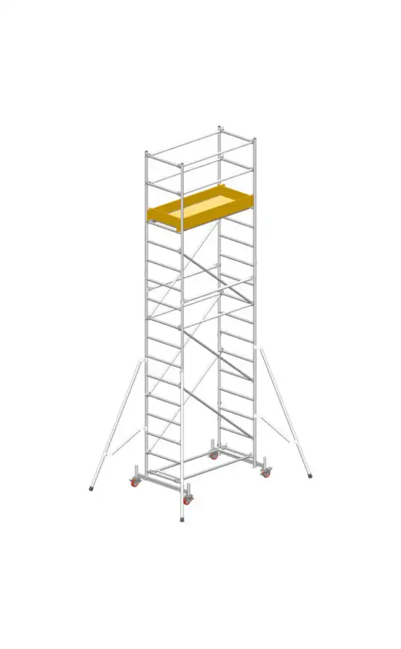 schela din aluminiu modulara cu prindere cu cleme millenium svelt, schela metalica, строительные леса из алюминия