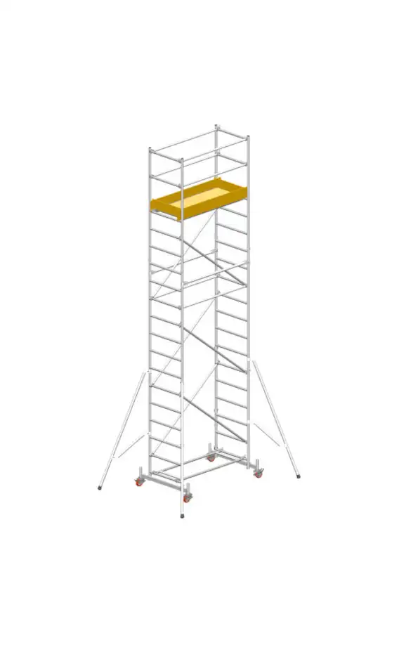 schela din aluminiu modulara cu prindere cu cleme millenium svelt, schela metalica, строительные леса из алюминия
