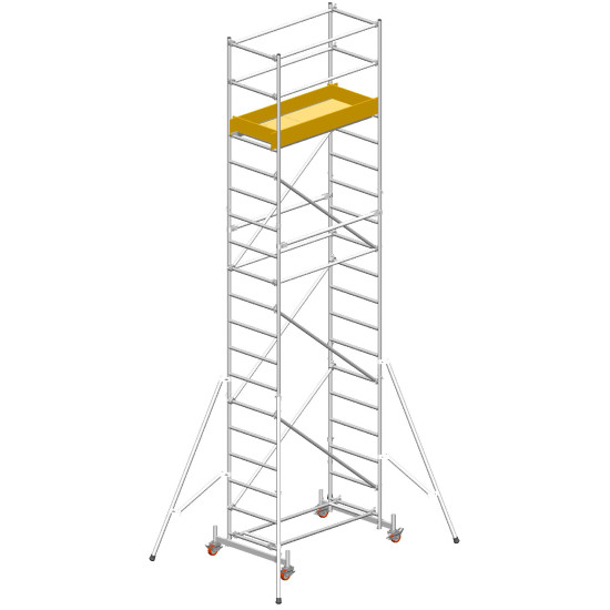 schela din aluminiu modulara cu prindere cu cleme millenium svelt