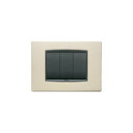 20653.07 Накладка (рамка) металлическая EIKON на 3 модуля champagne