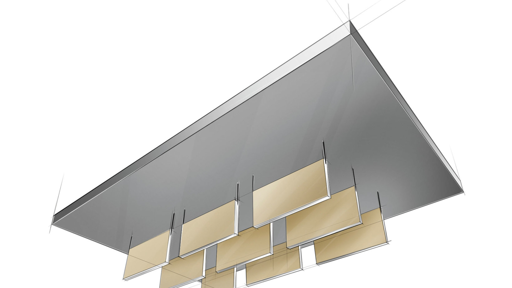 HERADESIGN_Baffle_aluDesign_03 placa, panou pentru tavan casetat, tavan suspendat