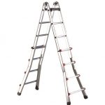 телескопическая алюминиевая двусторонняя лестница