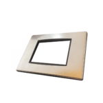 20653.92 Capac metalic (cadru) EIKON pentru 3 module inox cotton