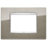 20653.C08 Capac metalic (cadru) EIKON pentru 3 module titanio metal