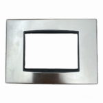 20653.91 Накладка (рамка) металлическая EIKON на 3 модуля inox naturale spazzolato