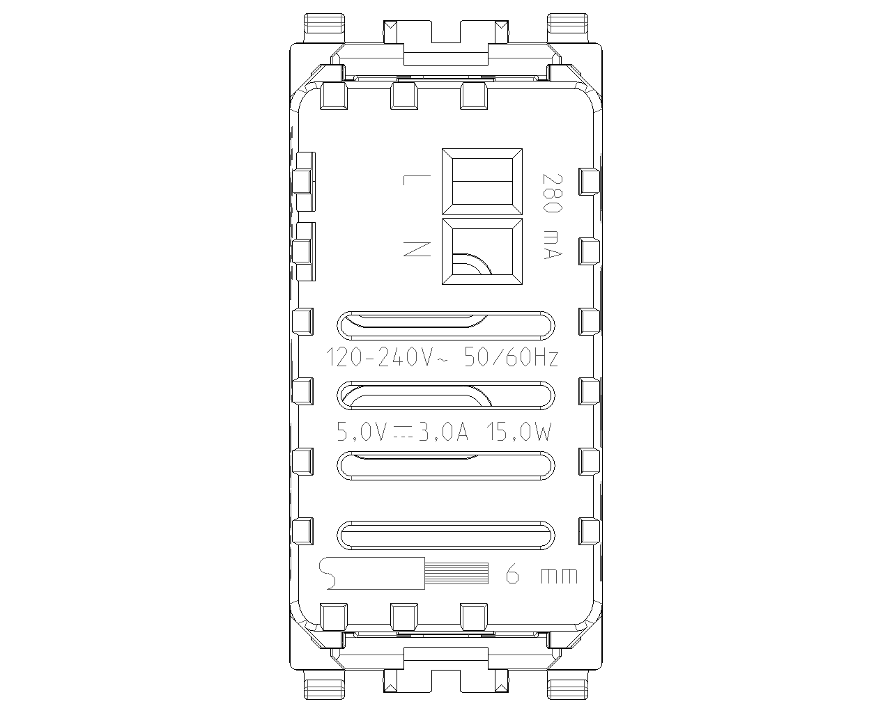 priza | розетка USB Type-C fast charge